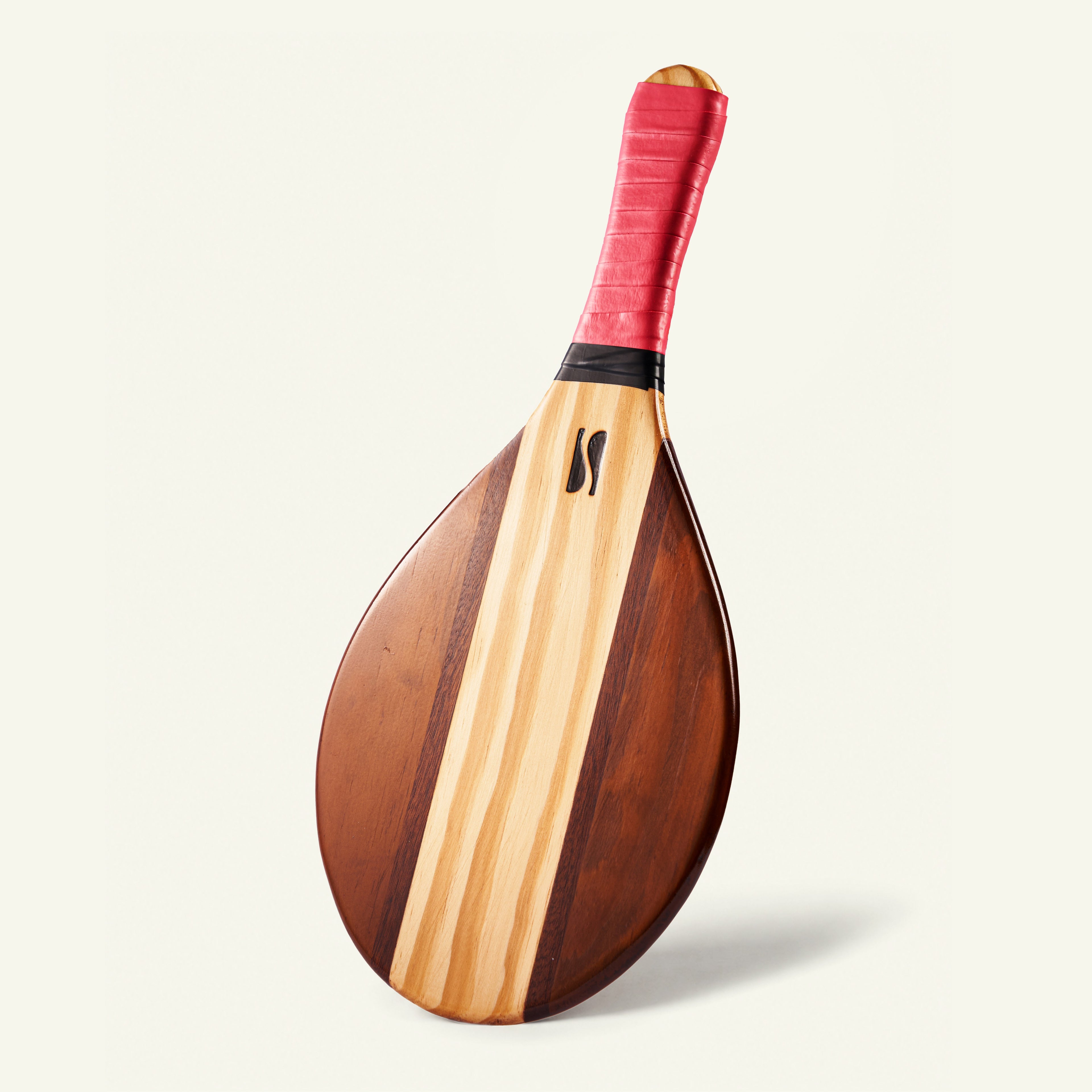 The Founding Set, Red colourway - handcrafted frescobol bat